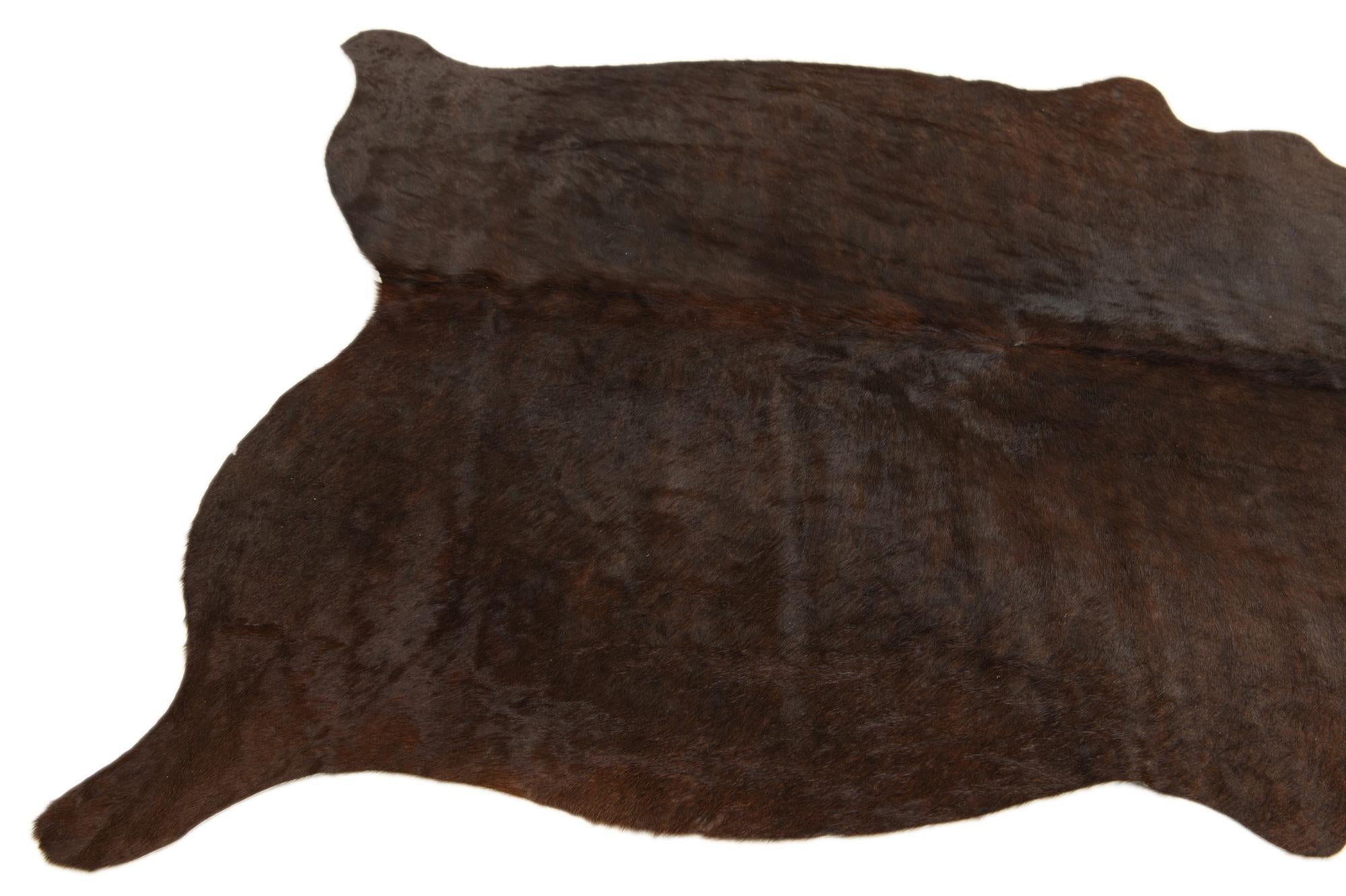 4' 10 x 5' 9 Cowhide Leather Rug