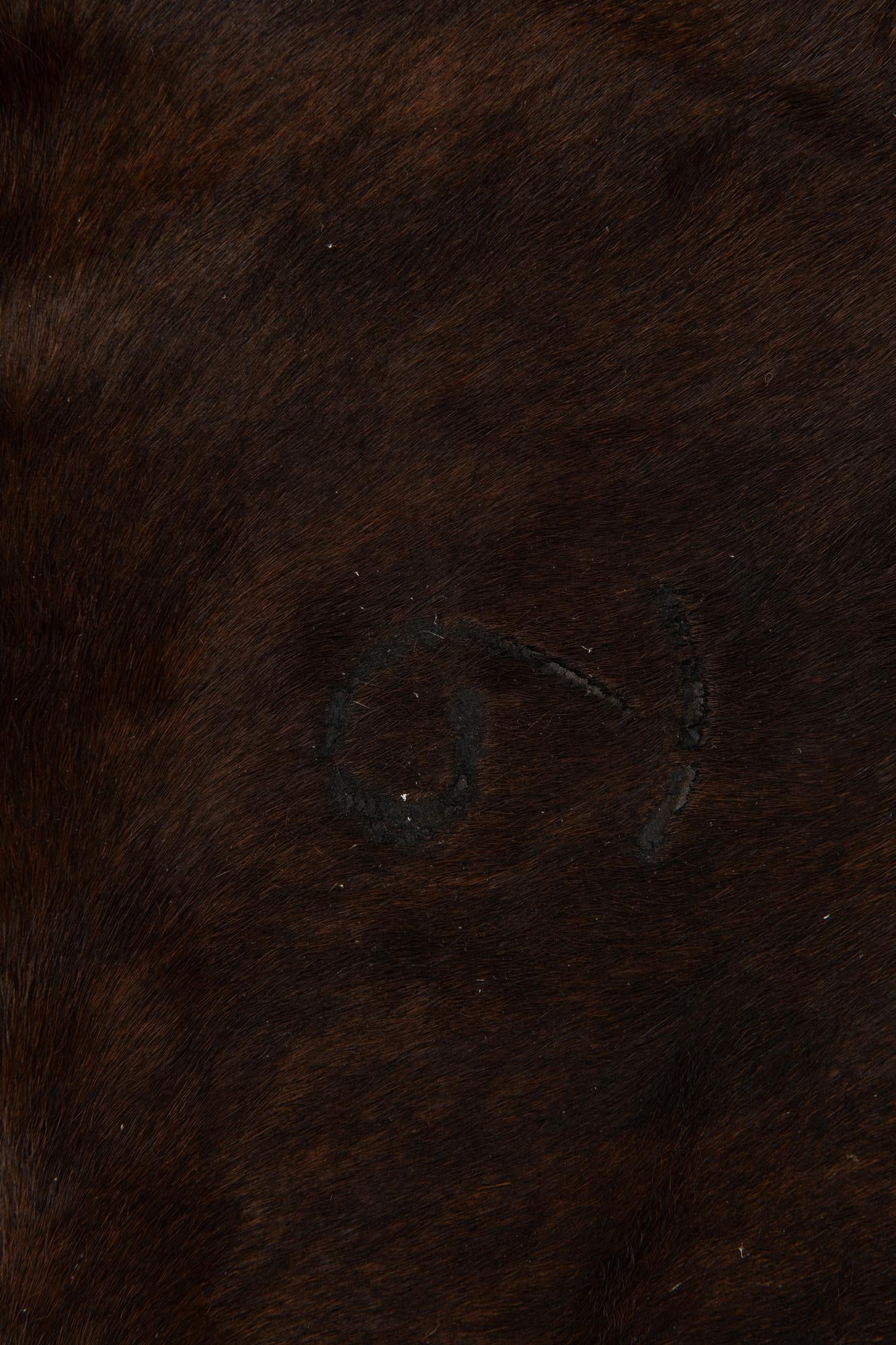 4' 10 x 5' 9 Cowhide Leather Rug