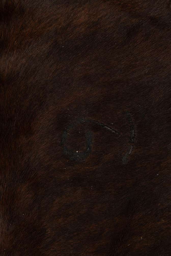 4' 10 x 5' 9 Cowhide Leather Rug