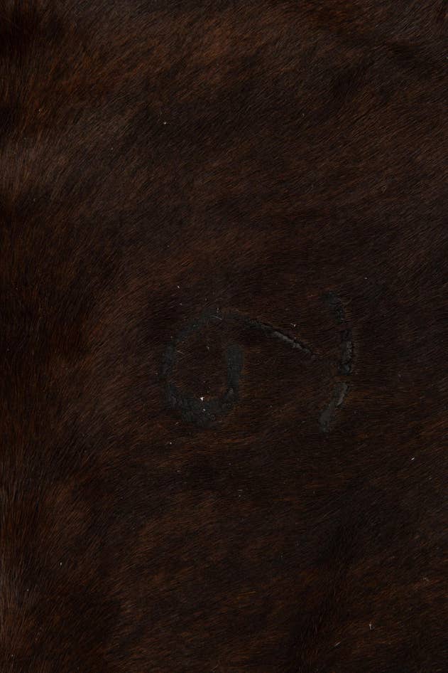 Detail image of 4' 10 x 5' 9 Cowhide Leather Rug