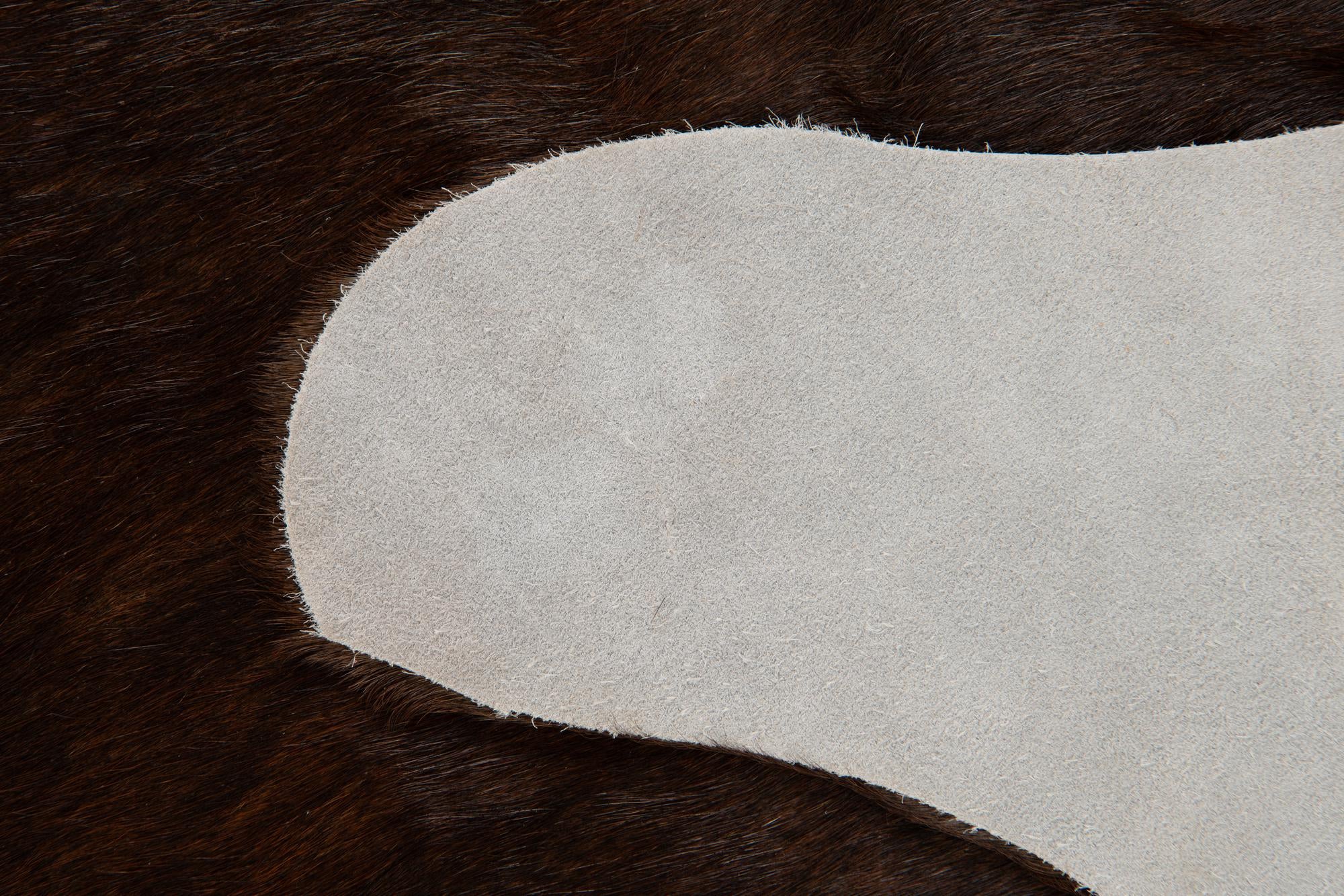 4' 10 x 5' 9 Cowhide Leather Rug