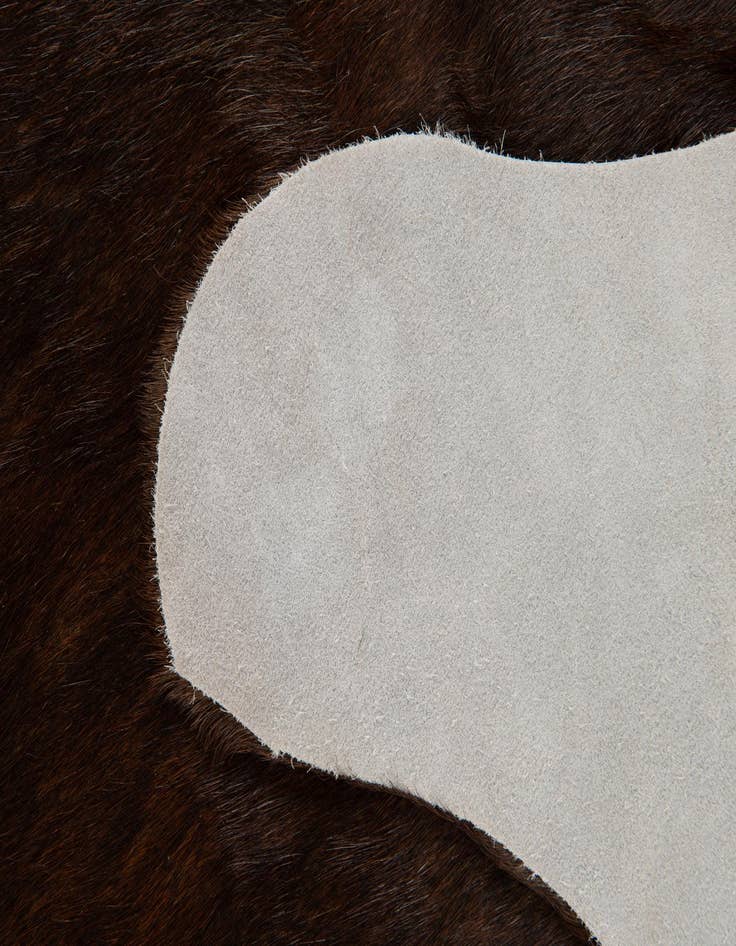 Detail image of 4' 10 x 5' 9 Cowhide Leather Rug