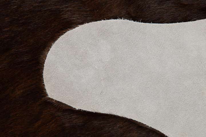 4' 10 x 5' 9 Cowhide Leather Rug
