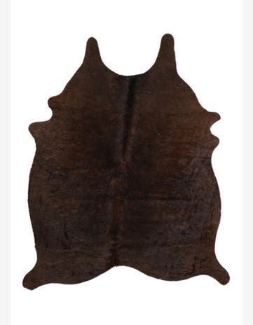 4' 10 x 5' 9 Cowhide Leather Rug