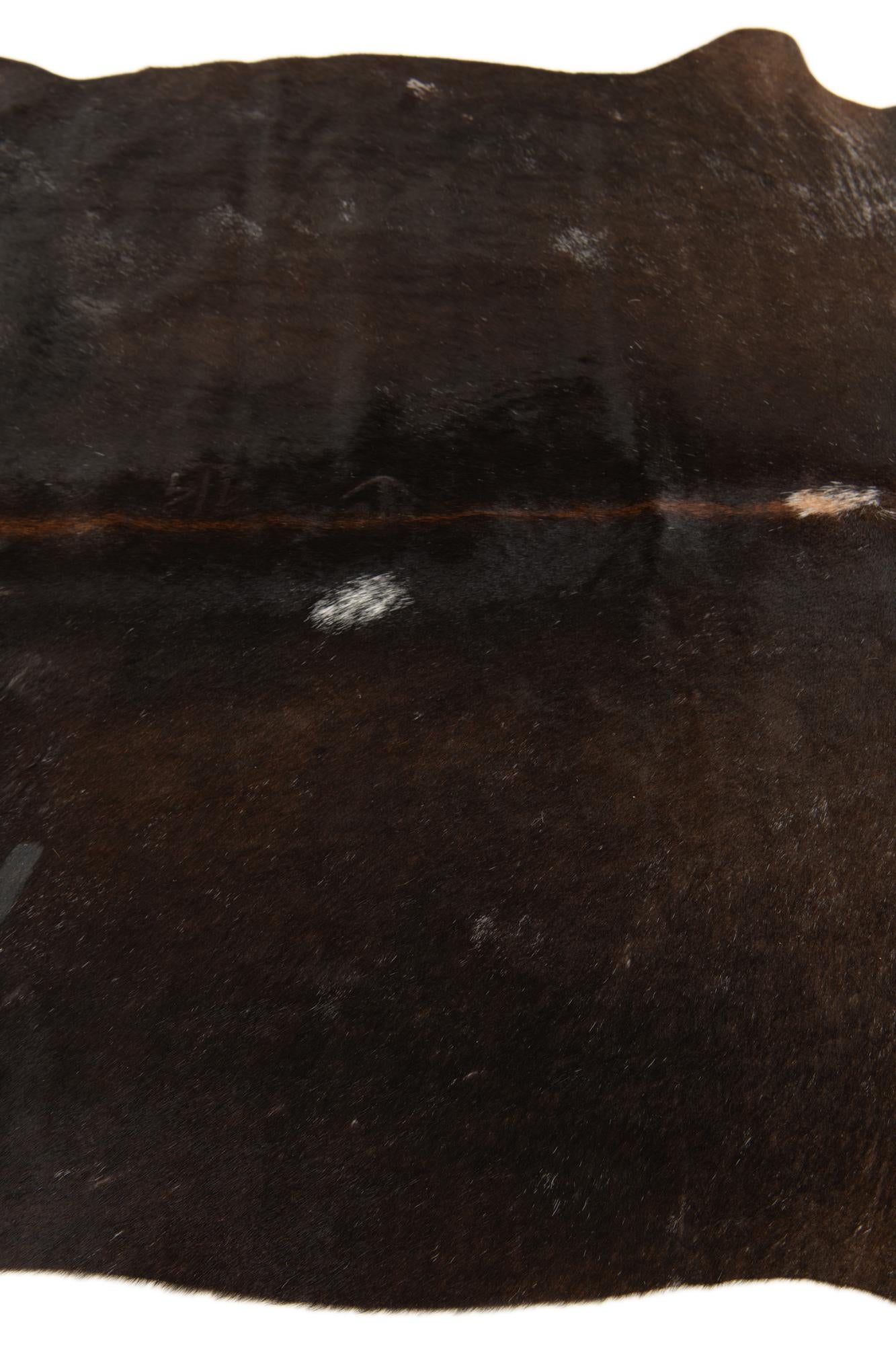 4' 5 x 5' 5 Cowhide Leather Rug