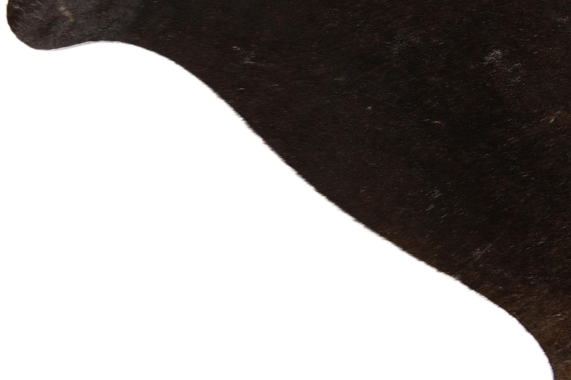4' 5 x 5' 5 Cowhide Leather Rug