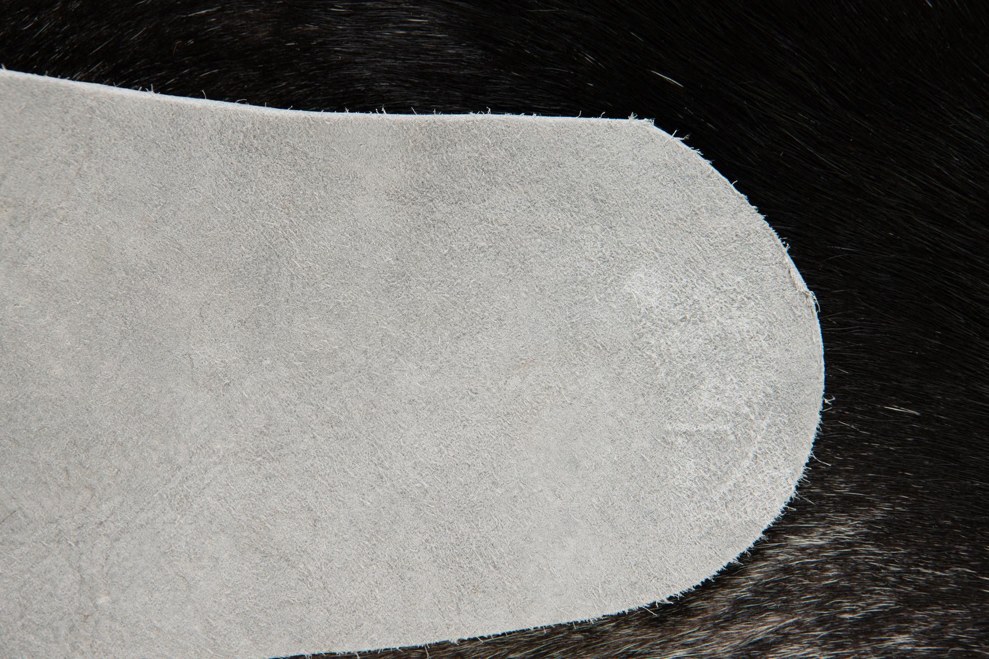 4' 5 x 5' 5 Cowhide Leather Rug