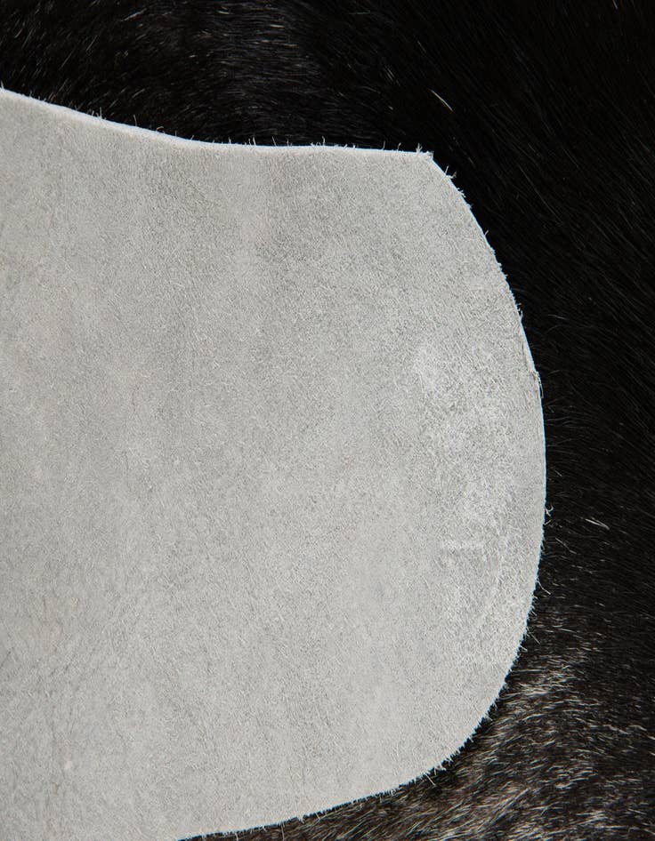 Detail image of 4' 5 x 5' 5 Cowhide Leather Rug