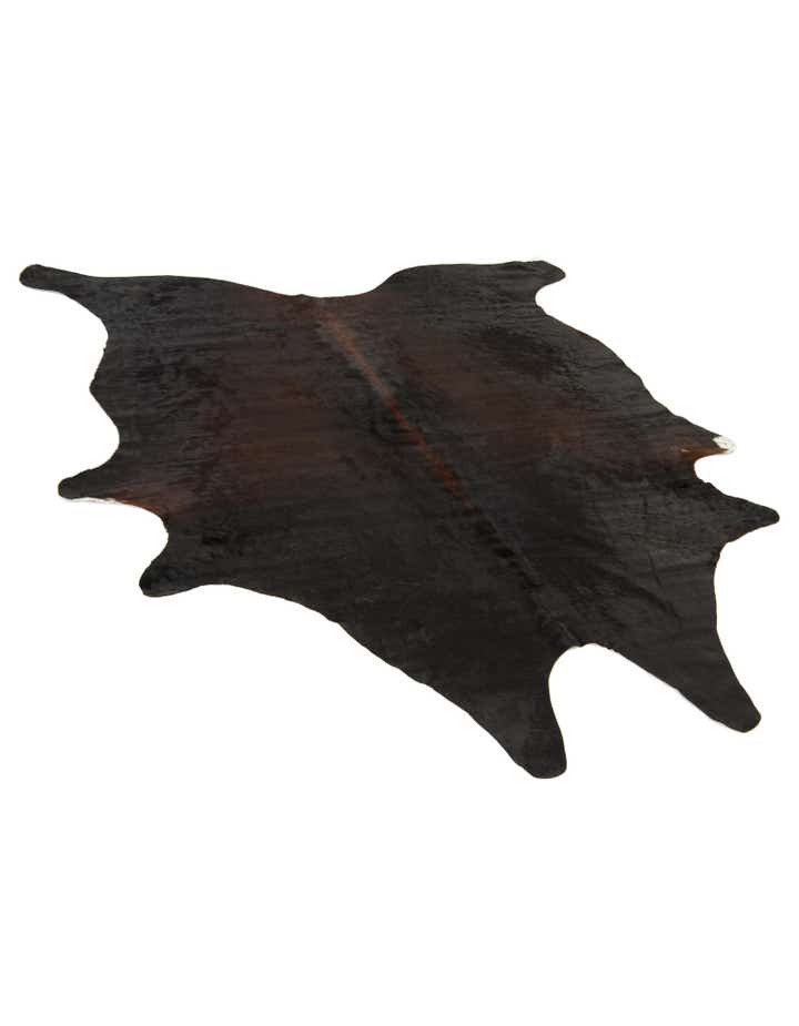 5' 6 x 6' 5 Cowhide Leather Rug