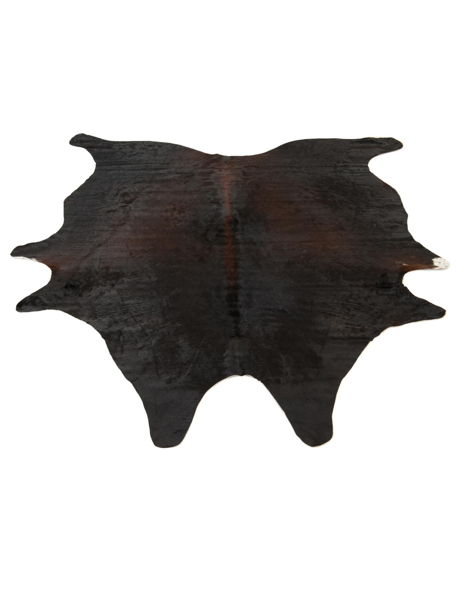 5' 6 x 6' 5 Cowhide Leather Rug