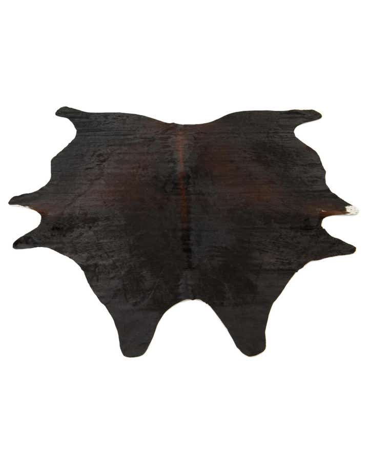 5' 6 x 6' 5 Cowhide Leather Rug