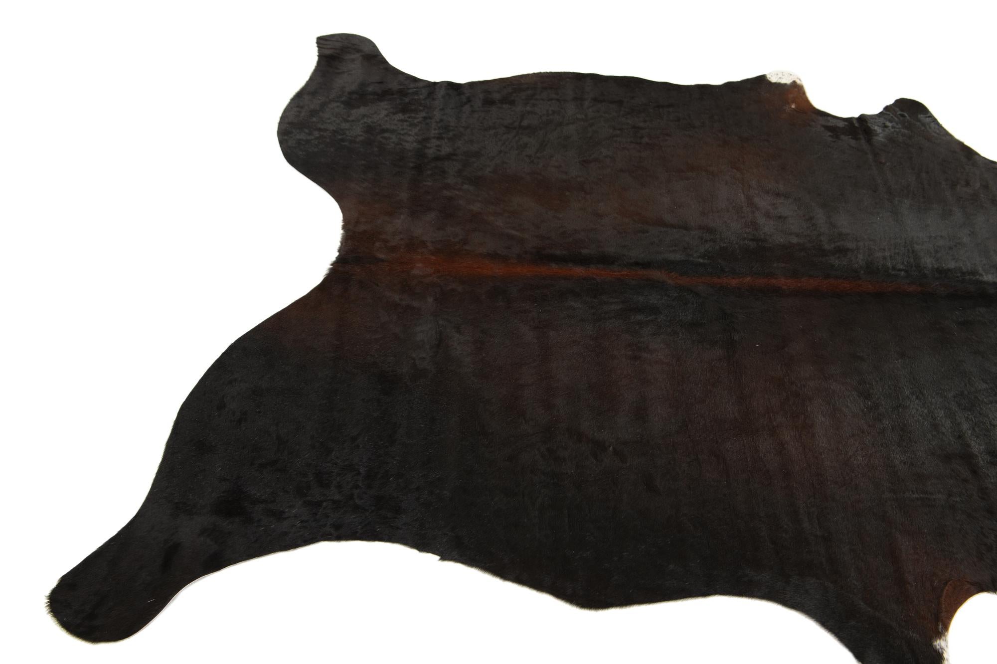 5' 6 x 6' 5 Cowhide Leather Rug