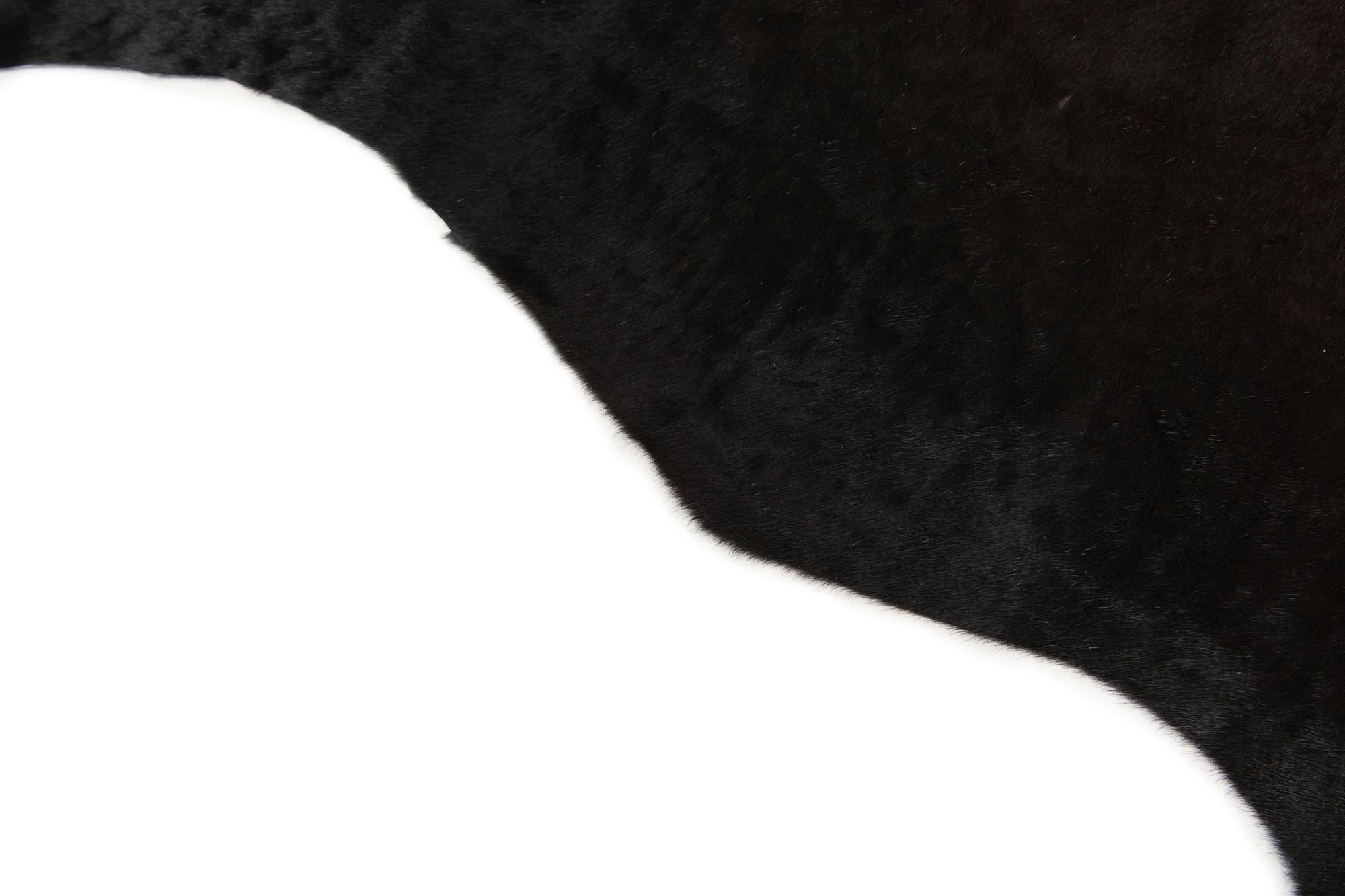 5' 6 x 6' 5 Cowhide Leather Rug
