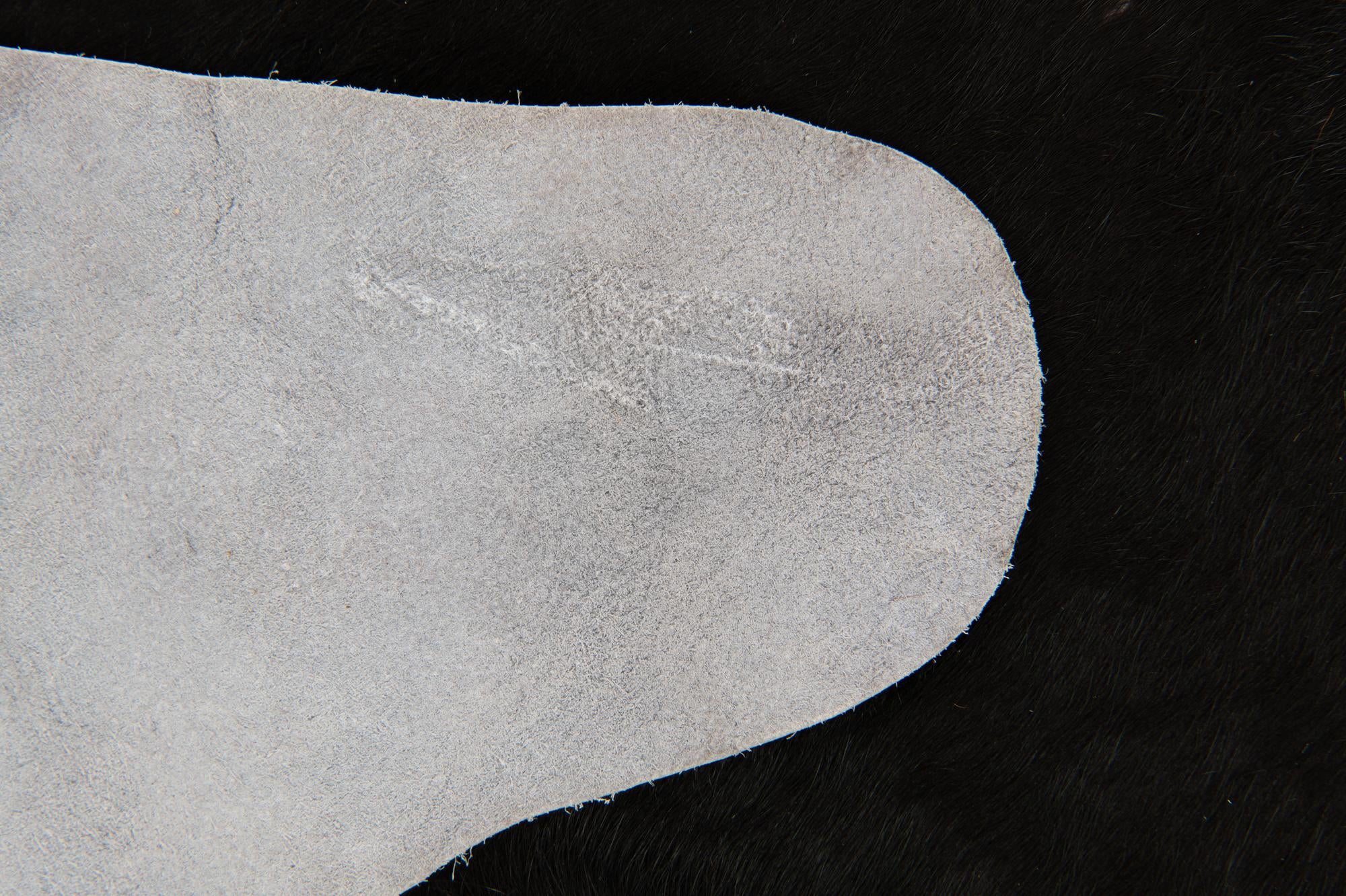 5' 6 x 6' 5 Cowhide Leather Rug