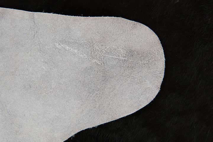 5' 6 x 6' 5 Cowhide Leather Rug