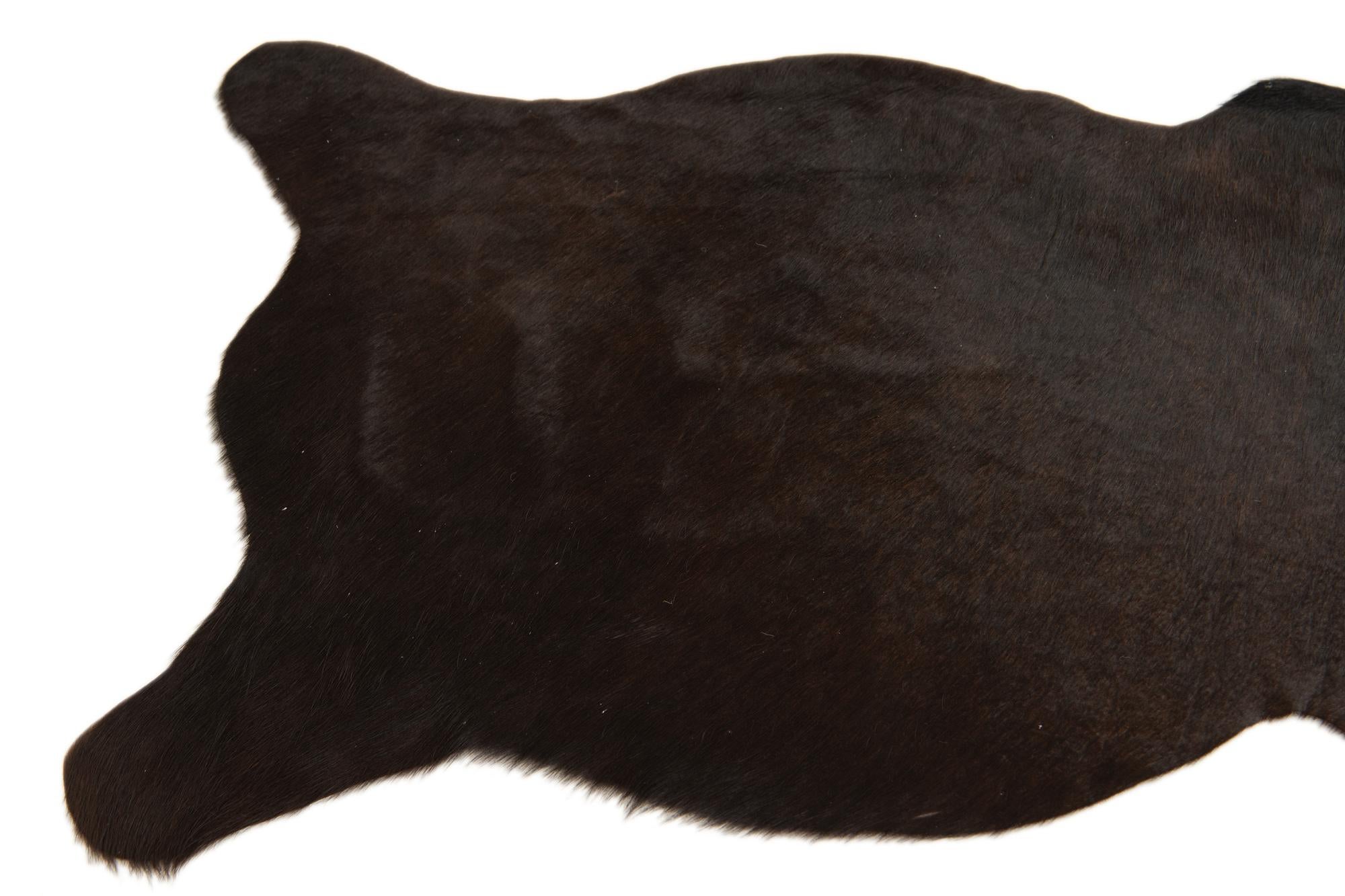 2' 1 x 2' 10 Cowhide Leather Rug