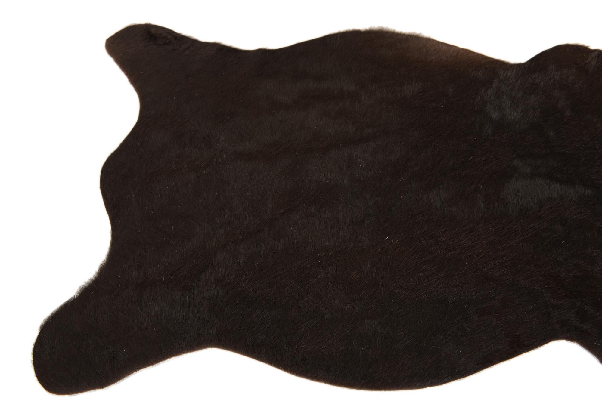 2' 1 x 2' 10 Cowhide Leather Rug