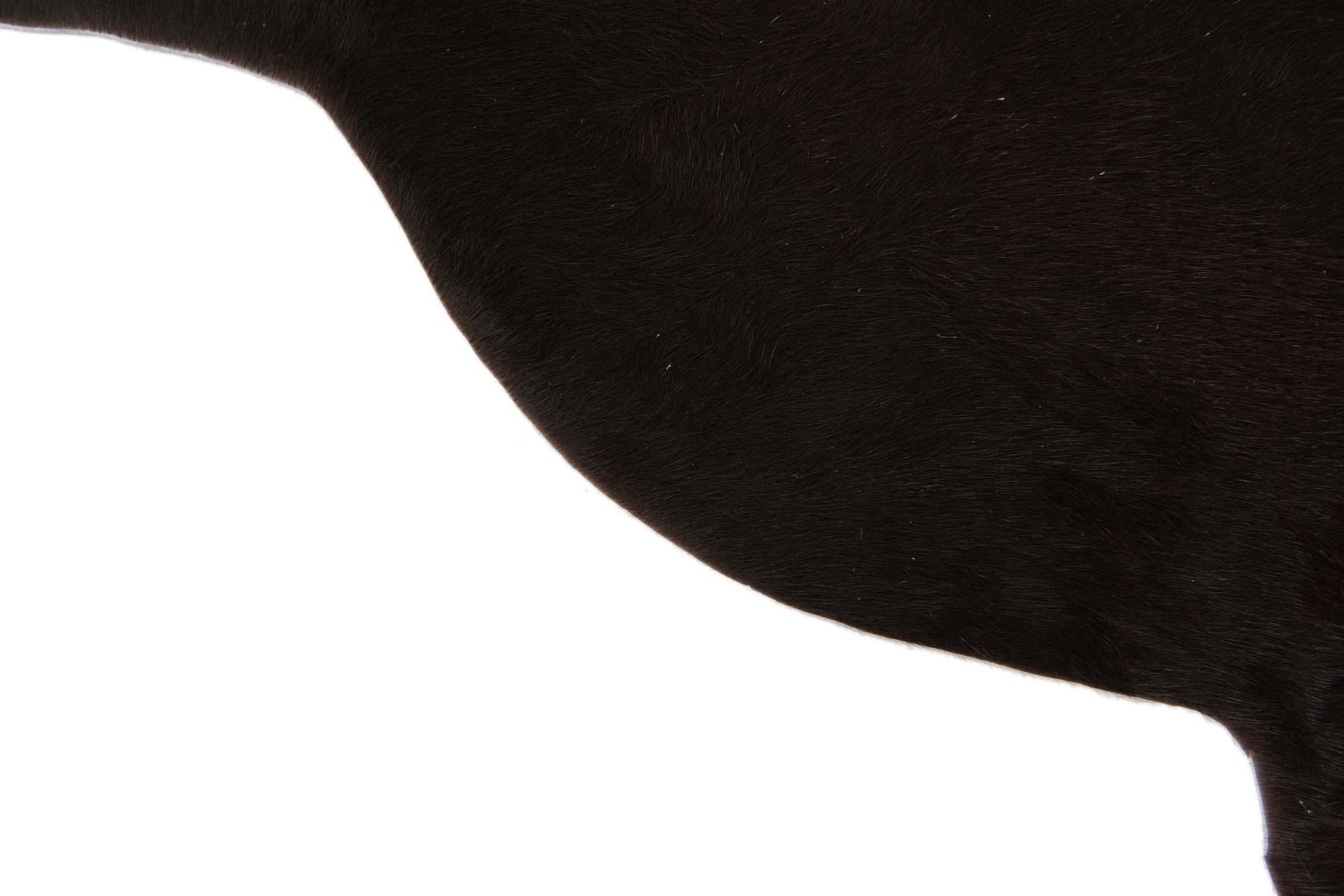 2' 1 x 2' 10 Cowhide Leather Rug