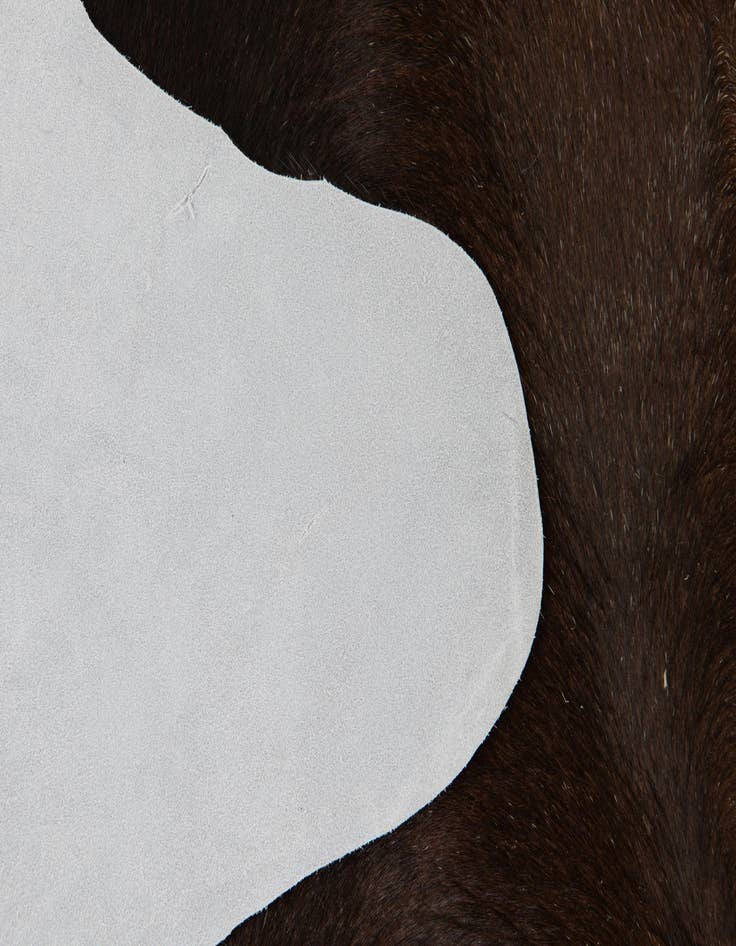 Detail image of 2' 1 x 2' 10 Cowhide Leather Rug
