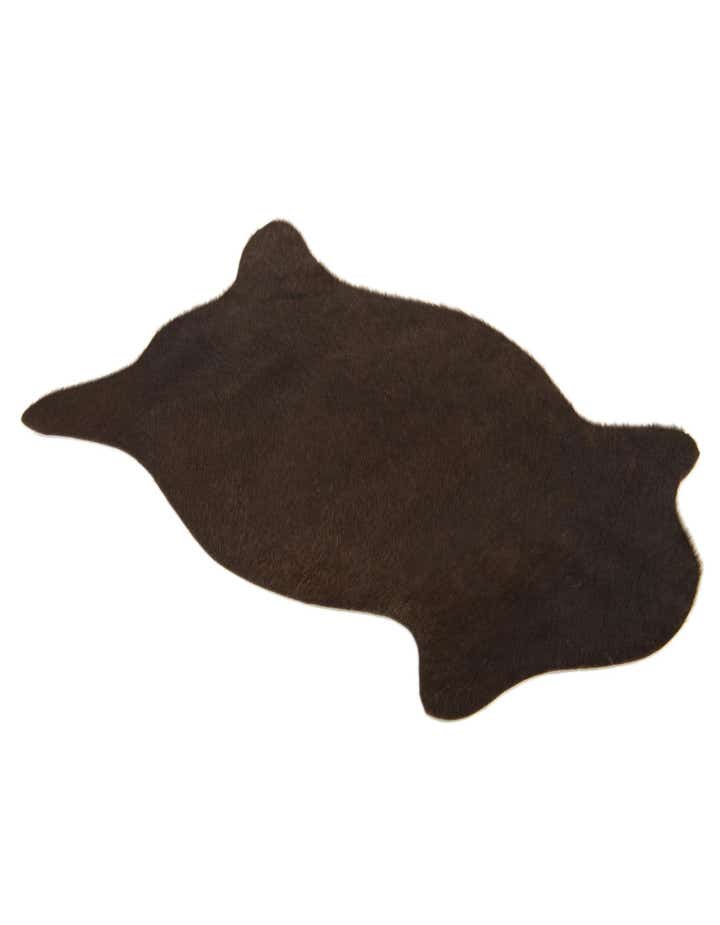 1' 8 x 2' 6 Cowhide Leather Rug