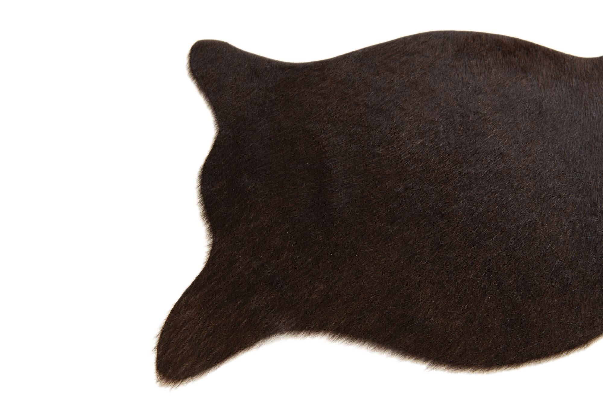 1' 8 x 2' 6 Cowhide Leather Rug