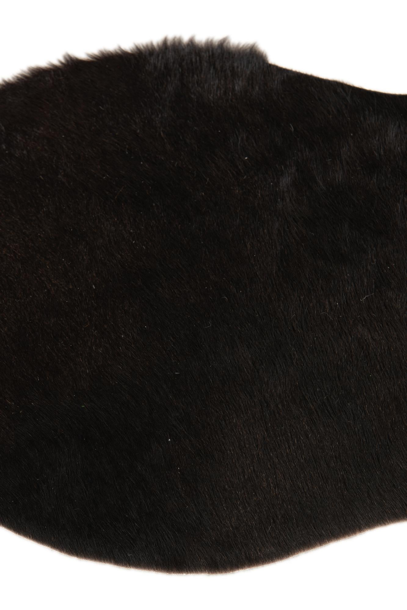 1' 8 x 2' 7 Cowhide Leather Rug