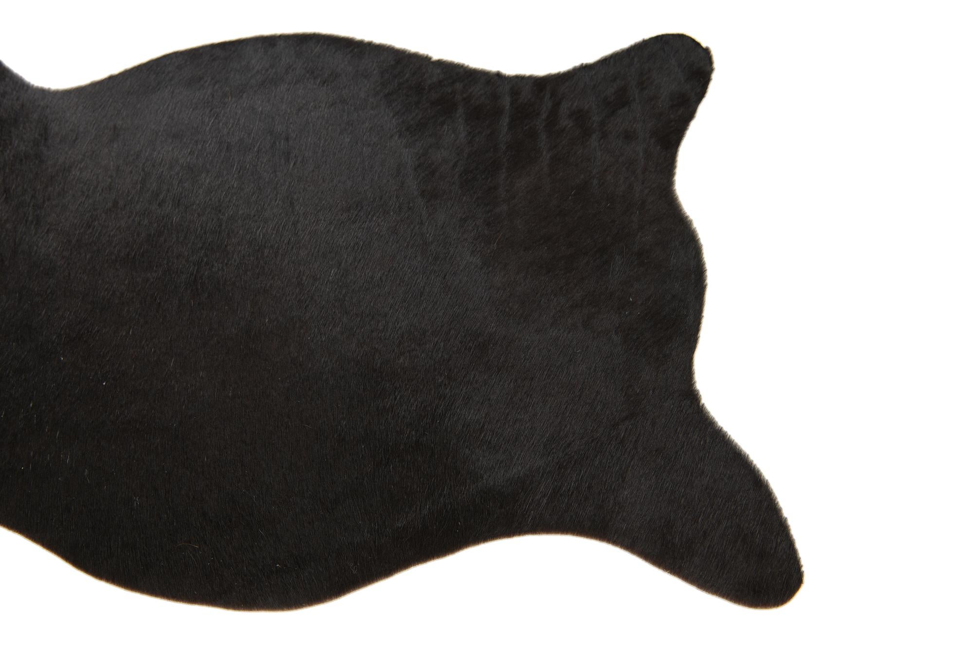 1' 8 x 2' 6 Cowhide Leather Rug
