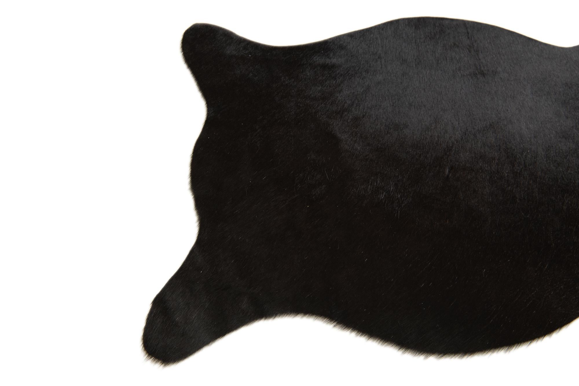 1' 8 x 2' 6 Cowhide Leather Rug