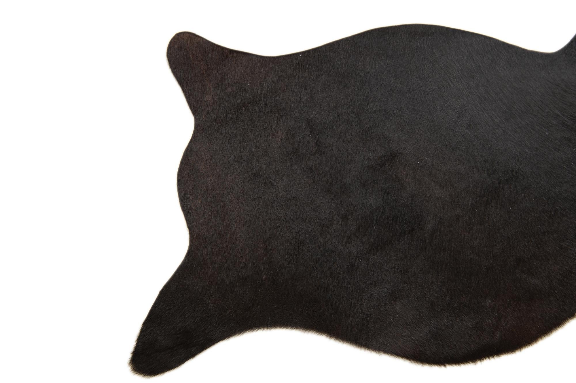 1' 8 x 2' 6 Cowhide Leather Rug