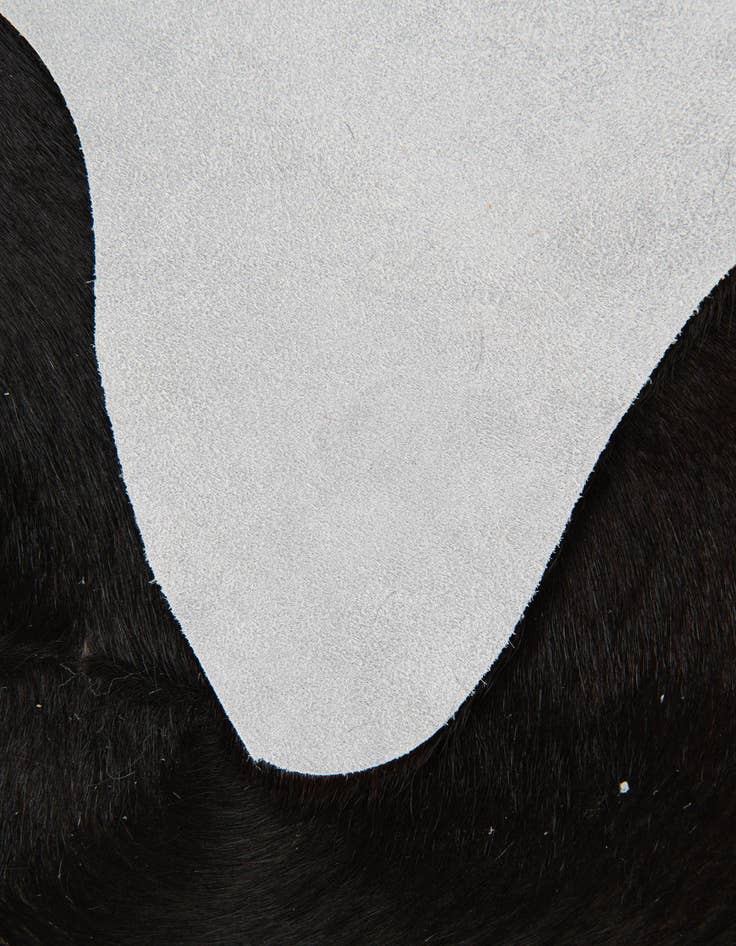 Detail image of 1' 8 x 2' 6 Cowhide Leather Rug