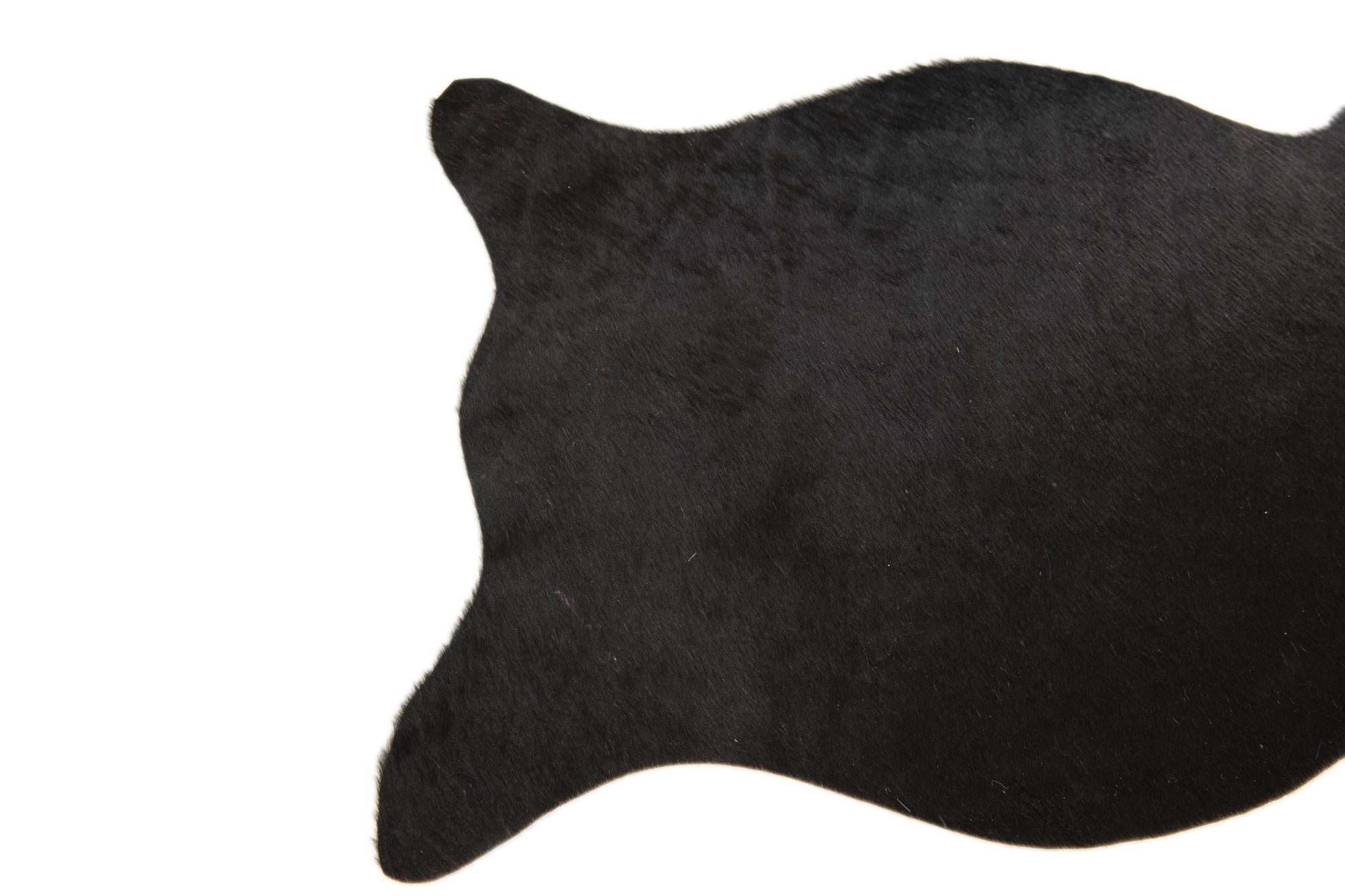 1' 8 x 2' 7 Cowhide Leather Rug