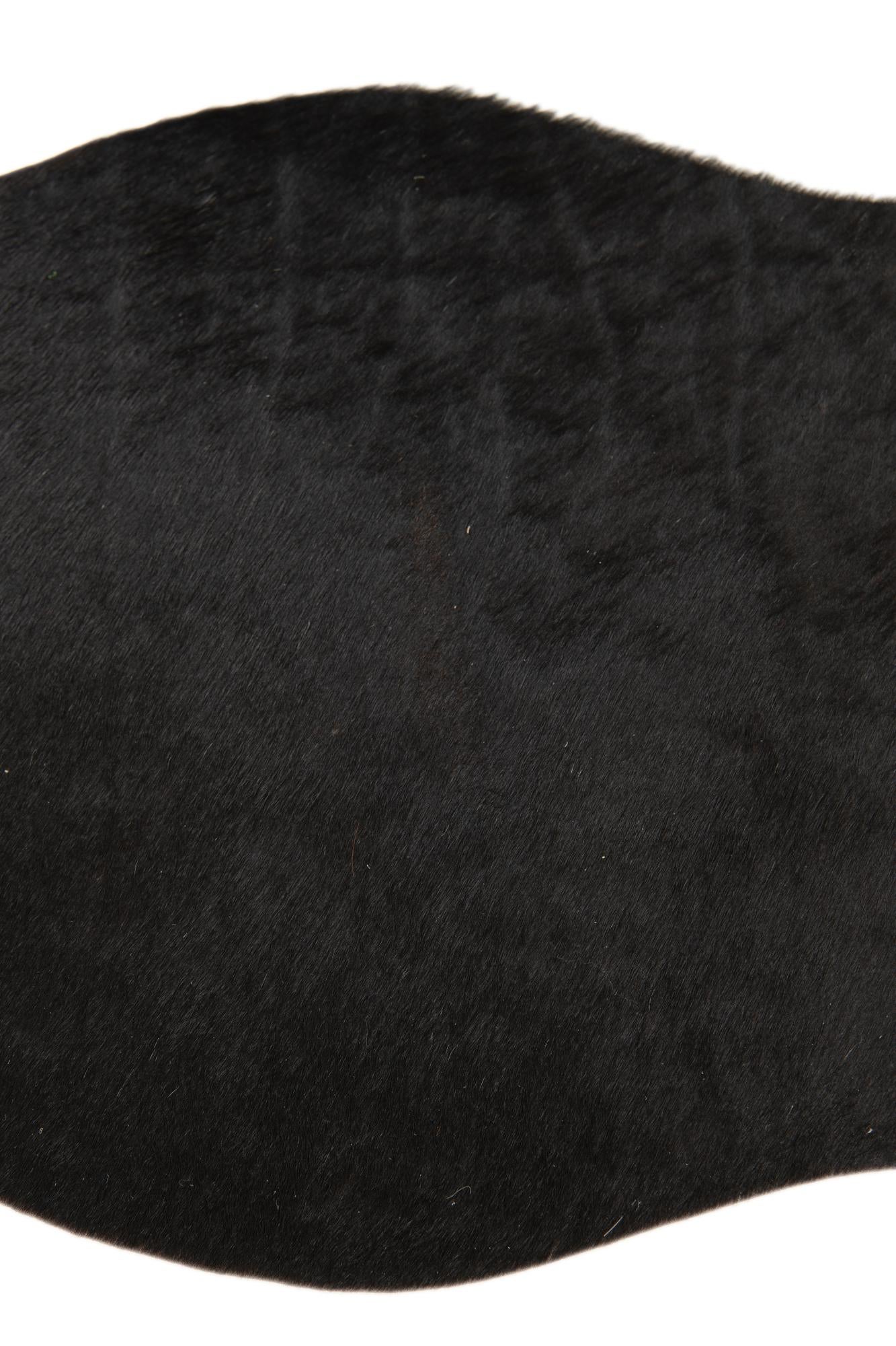 1' 8 x 2' 7 Cowhide Leather Rug