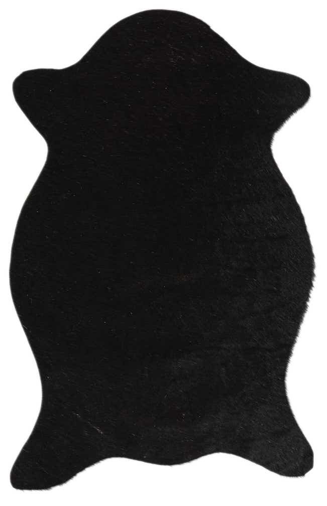 1' 8 x 2' 7 Cowhide Leather Rug