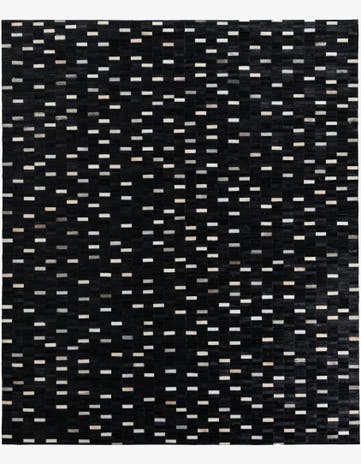 8' 2 x 9' 8 Cowhide Leather Rug