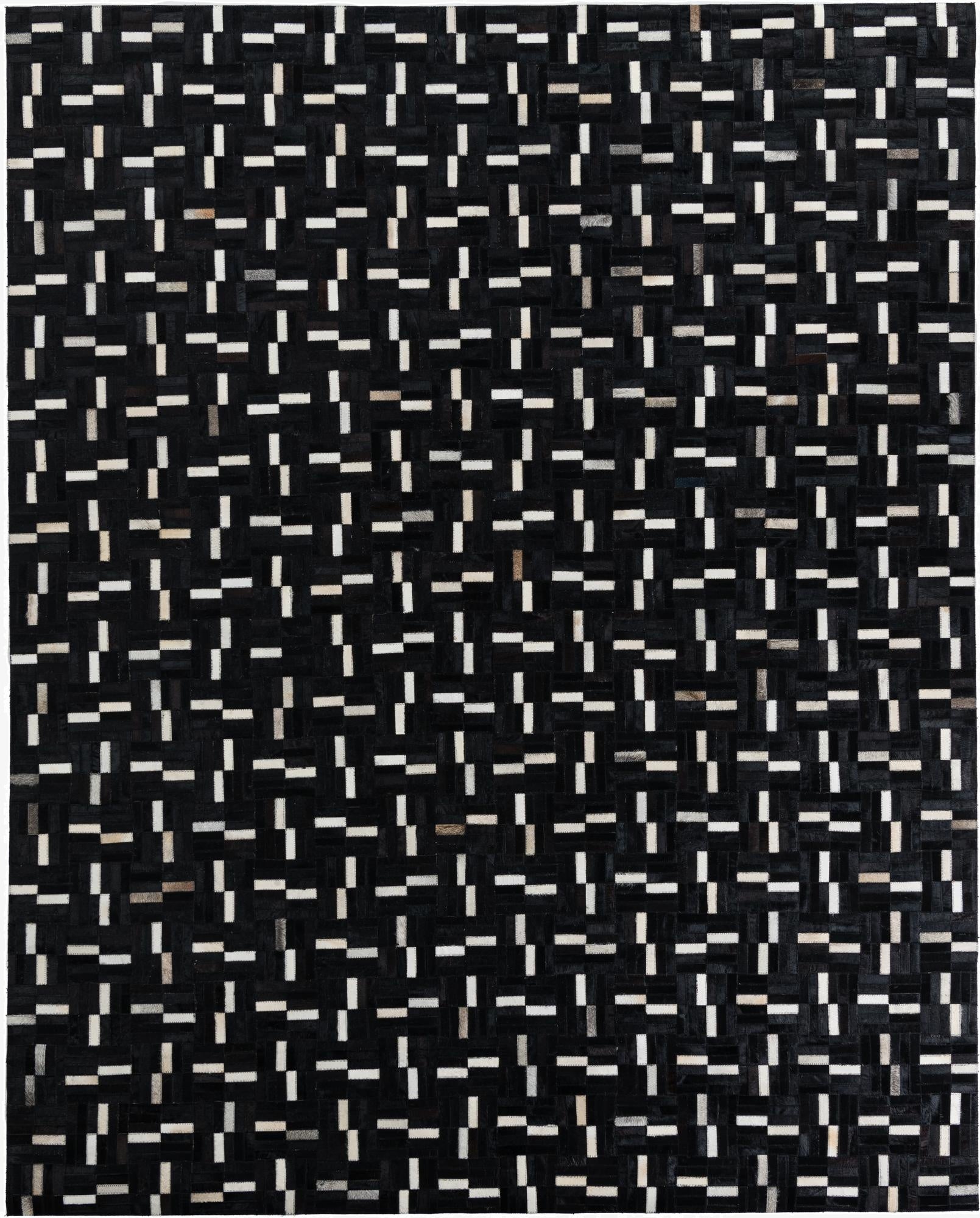 7' 8 x 9' 8 Cowhide Leather Rug