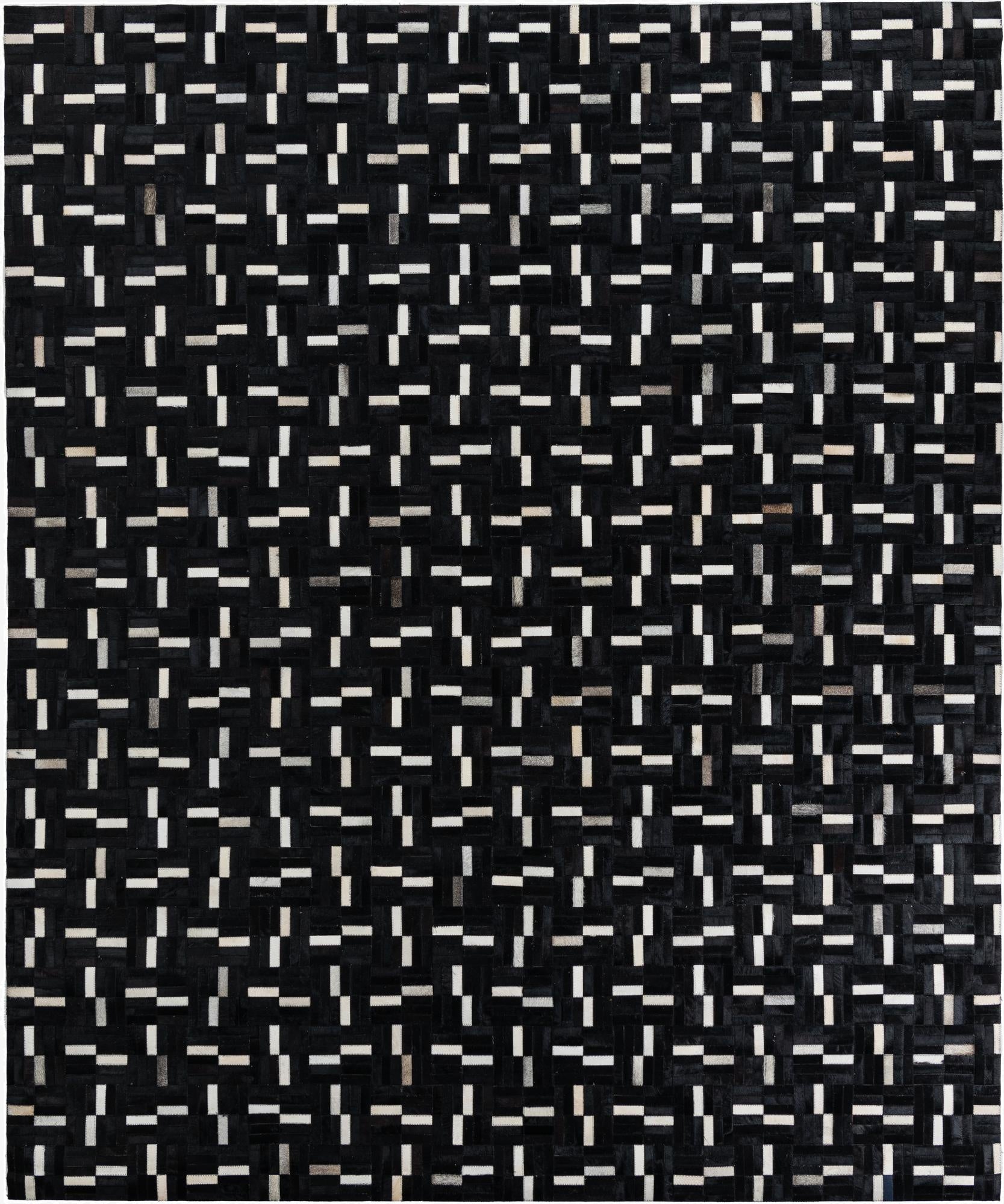 8' 2 x 9' 10 Cowhide Leather Rug