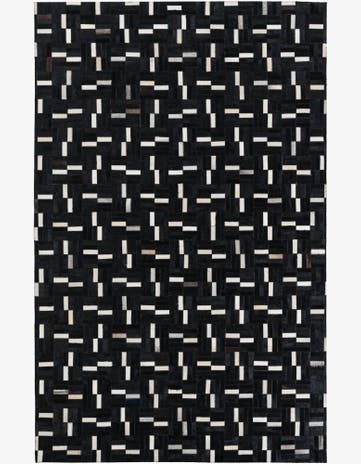 5' 1 x 8' 1 Cowhide Leather Rug