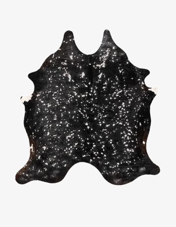 6' 4 x 7' Cowhide Leather Rug