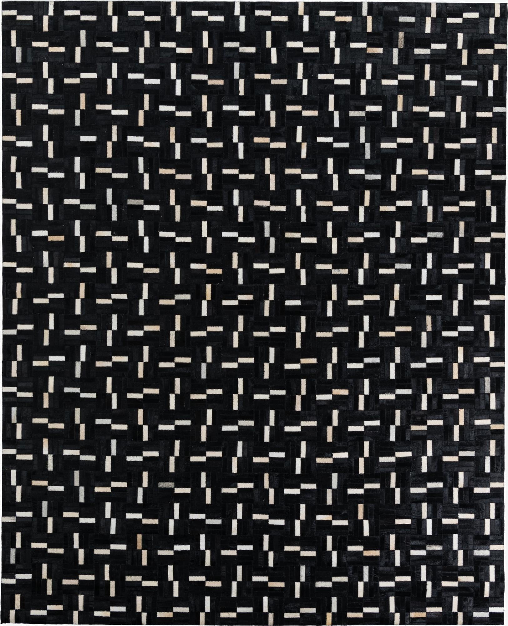 7' 9 x 9' 7 Cowhide Leather Rug