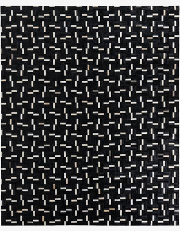 8' x 9' 10 Cowhide Leather Rug