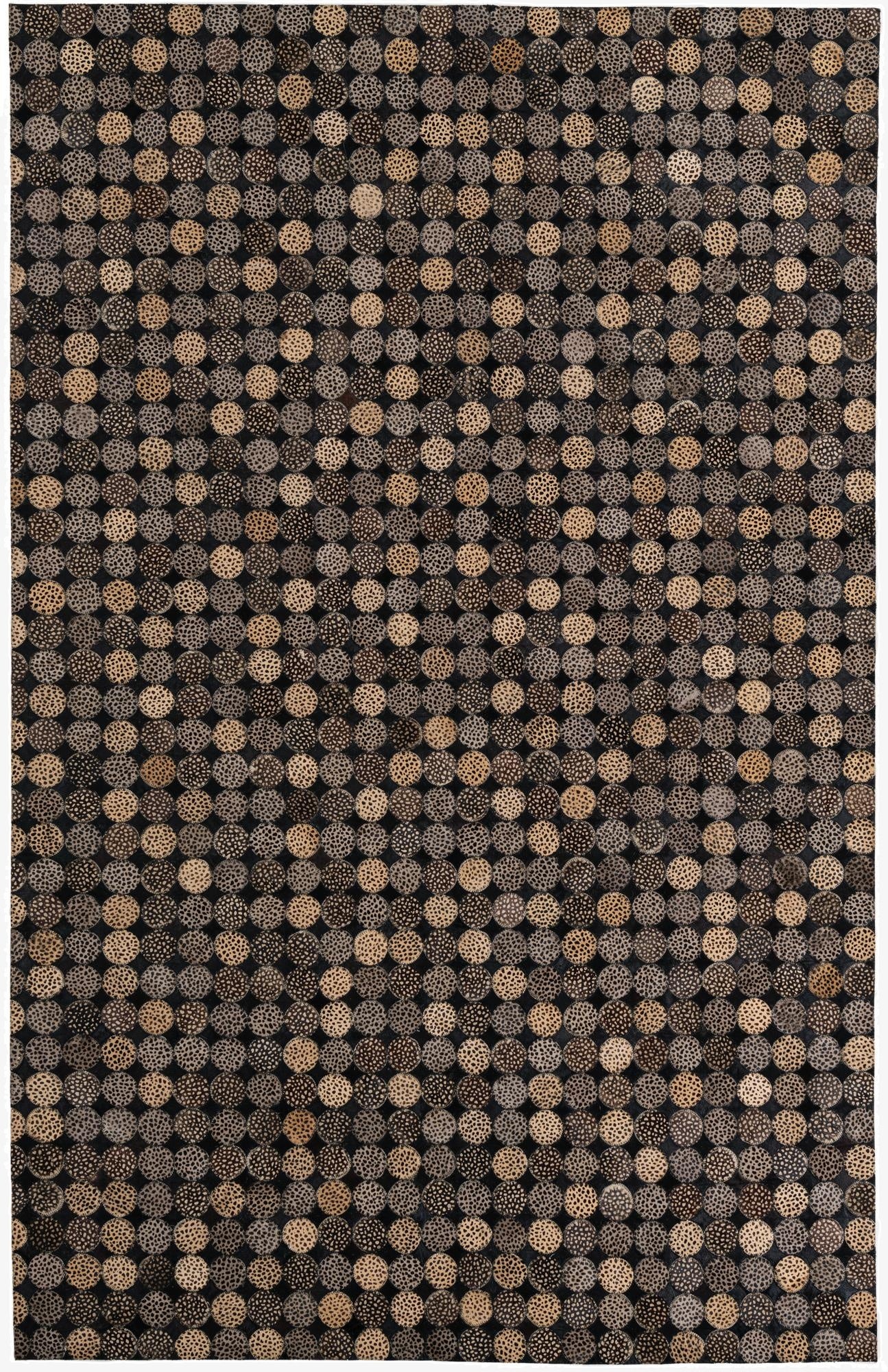 5' 1 x 8' Cowhide Leather Rug