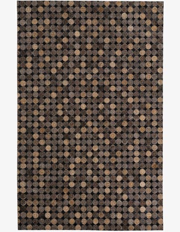 5' 1 x 8' Cowhide Leather Rug