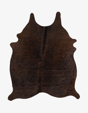 4' 10 x 5' 9 Cowhide Leather Rug