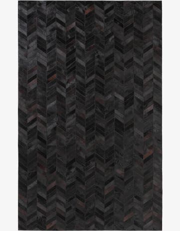 5' 2 x 8' Cowhide Leather Rug