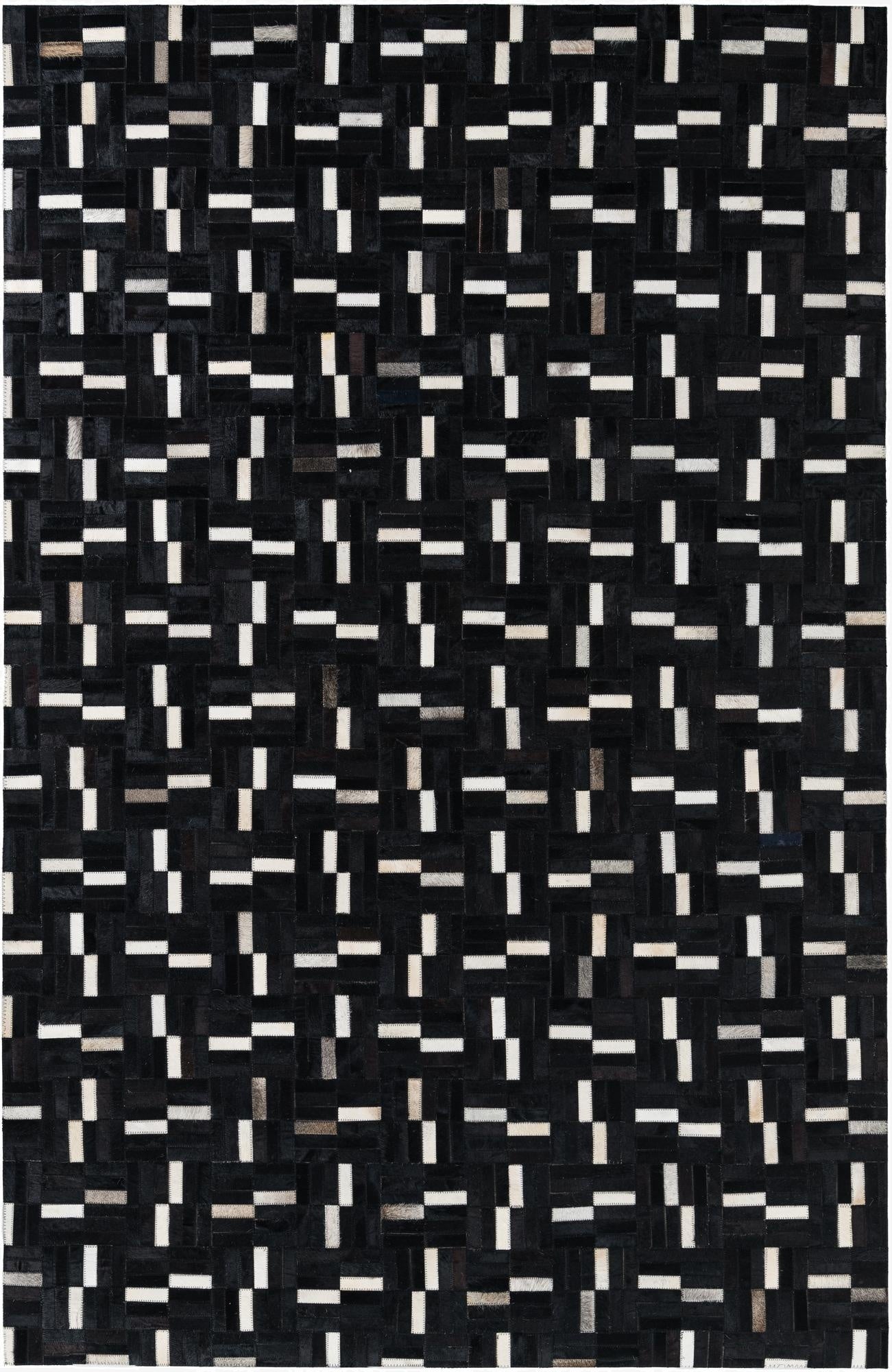 5' 3 x 8' 1 Cowhide Leather Rug