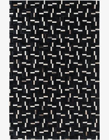 5' 3 x 8' 1 Cowhide Leather Rug