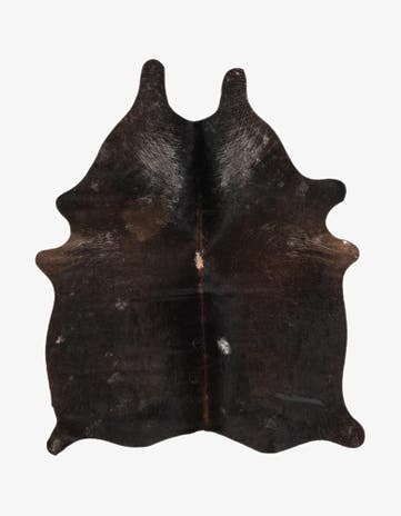 4' 5 x 5' 5 Cowhide Leather Rug