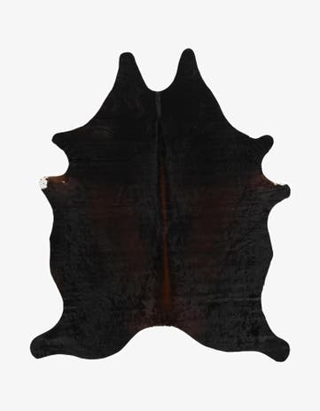 5' 6 x 6' 5 Cowhide Leather Rug