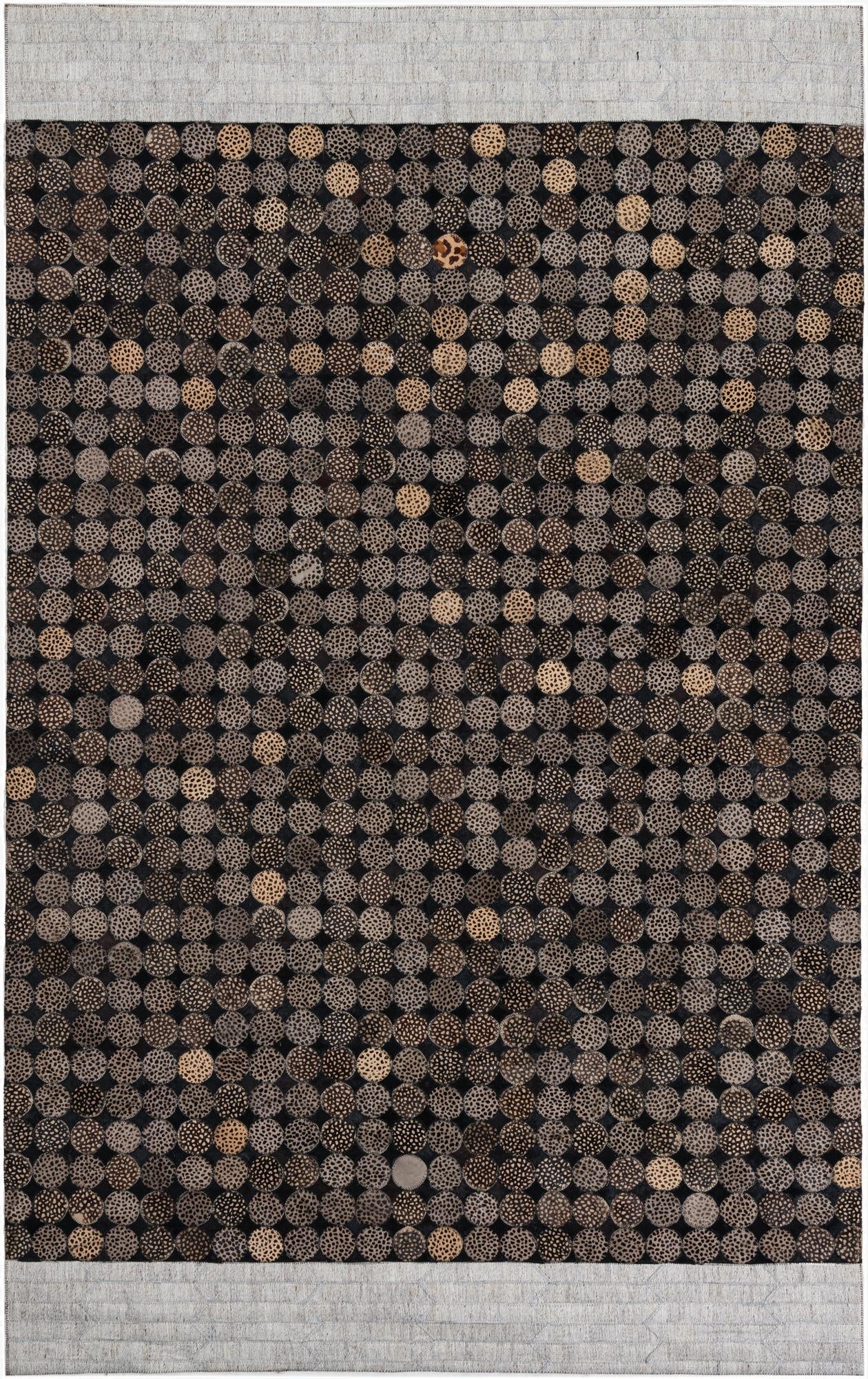 5' x 8' Cowhide Leather Rug