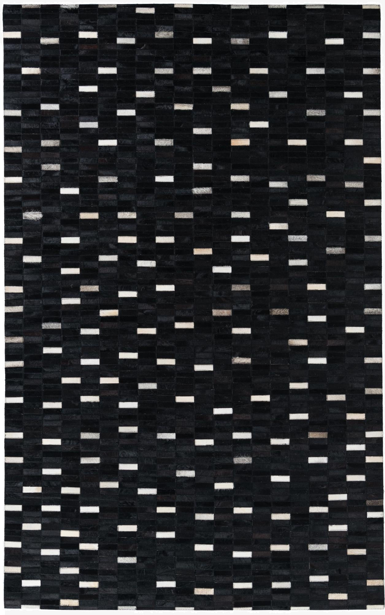 5' x 8' 1 Cowhide Leather Rug
